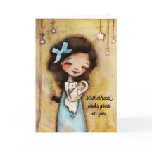 Jonge moeder - Eerste Moederdag Kaart