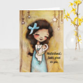 Jonge moeder - Eerste Moederdag Kaart (Gele Bloem)