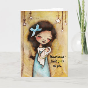 Jonge moeder - Eerste Moederdag Kaart