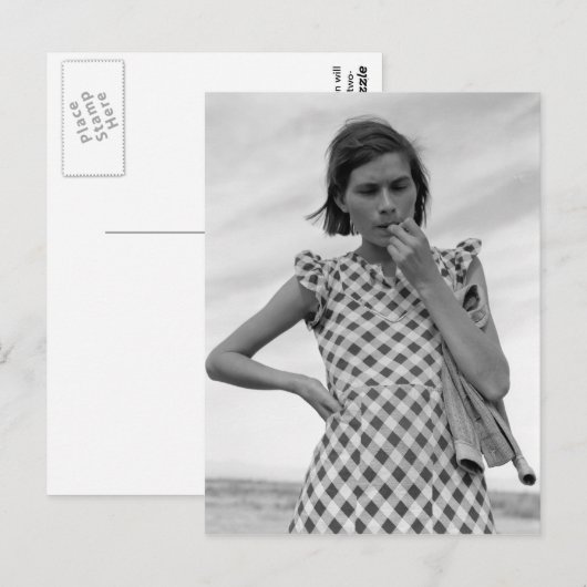 Jonge moeder in Californië 1937 Briefkaart (Voorkant / Achterkant)