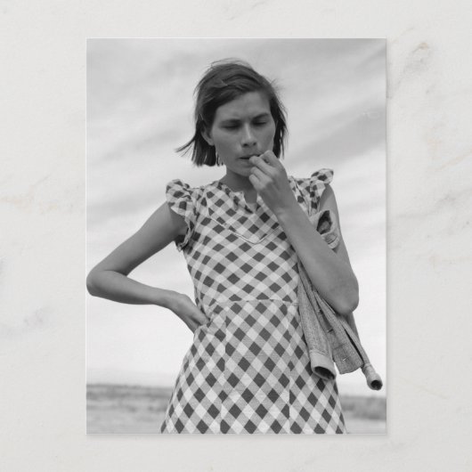 Jonge moeder in Californië 1937 Briefkaart (Voorkant)