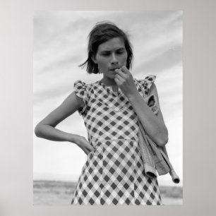 Jonge moeder in Californië 1937 Poster