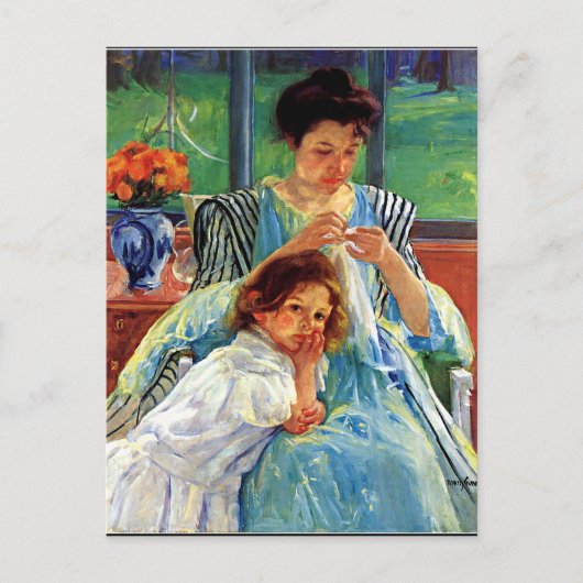 Jonge Moeder,  kunstschilderkunst Briefkaart (Voorkant)