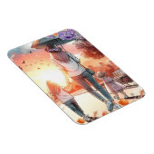 Jonge moeder met dochters dag uit magneet (Rechterzijde)