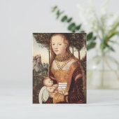 Jonge moeder met kind van Lucas Cranach de Ouder Briefkaart (Staand voorkant)