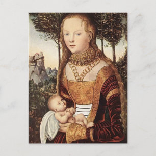 Jonge moeder met kind van Lucas Cranach de Ouder Briefkaart