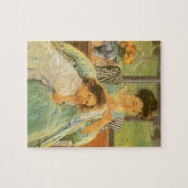 Jonge moeder naai door Mary Cassatt,  kunst Legpuzzel (Horizontaal)
