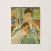 Jonge moeder naai door Mary Cassatt,  kunst Legpuzzel (Verticaal)