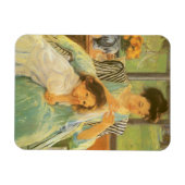 Jonge moeder naai door Mary Cassatt,  kunst Magneet (Horizontaal)