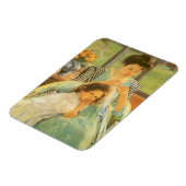 Jonge moeder naai door Mary Cassatt,  kunst Magneet (Linkerzijde)