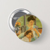 Jonge moeder naai door Mary Cassatt, kunst Ronde Button 5,7 Cm (Voorkant /achterkant)