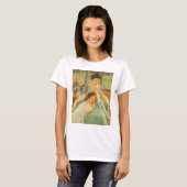 Jonge moeder naai door Mary Cassatt, kunst T-shirt (Voorkant volledig)