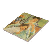 Jonge moeder naai door Mary Cassatt,  kunst Tegeltje (Zijkant)