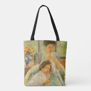 Jonge moeder naai door Mary Cassatt,  kunst Tote Bag