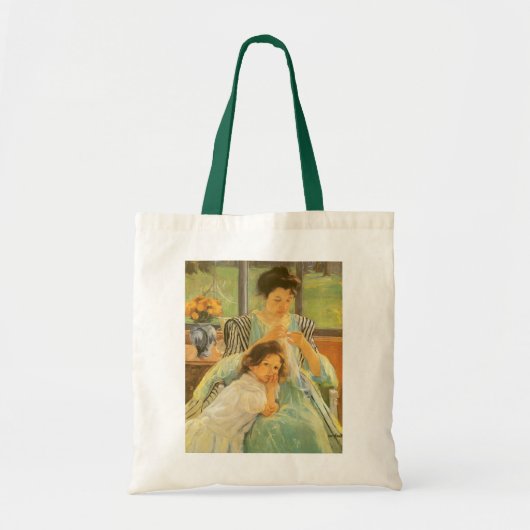 Jonge moeder naai door Mary Cassatt,  kunst Tote Bag (Voorkant)