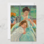 Jonge moeder naaien | Mary Cassatt (Voorkant)