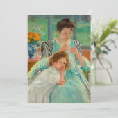 Jonge moeder naaien | Mary Cassatt (Staand voorkant)
