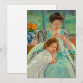 Jonge moeder naaien | Mary Cassatt (Voorkant / Achterkant)