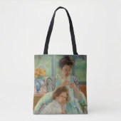 Jonge moeder naaien tote bag (Voorkant)