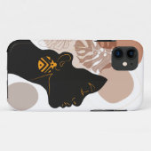 Jonge mooie afrikaanse amerikaanse vrouw Case-Mate iPhone case (Achterkant (horizontaal))