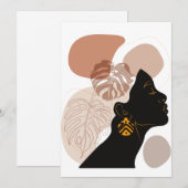 Jonge mooie afrikaanse amerikaanse vrouw kaart (Voorkant / Achterkant)