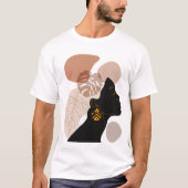 Jonge mooie afrikaanse amerikaanse vrouw t-shirt (Voorkant)