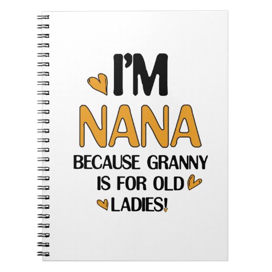 Jonge Nana Graphic Nana Clipart Design Oma Art Notitieboek (Voorkant)