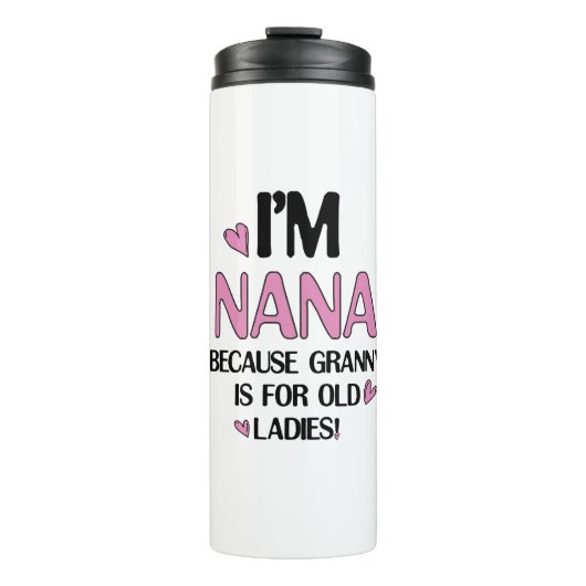 Jonge Nana Graphic Nana Clipart Design Oma Art Thermosbeker (Voorkant)