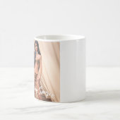 Jonge Native American poseert op houten muur Koffiemok (Center)