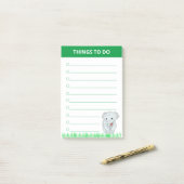 Jonge olifant op gras Planten Post-it® Notes (Op bureau)
