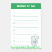 Jonge olifant op gras Planten Post-it® Notes (Voorkant)