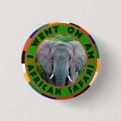 Jonge olifant safari ronde button 3,2 cm (Voorkant)
