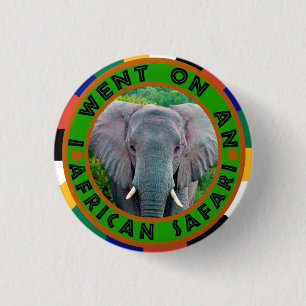 Jonge olifant safari ronde button 3,2 cm