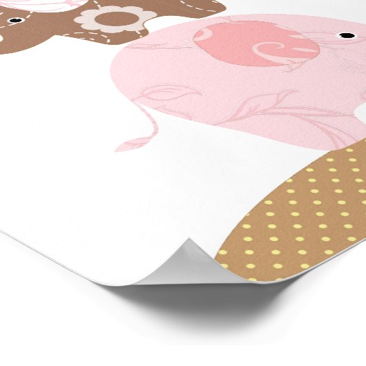 Jonge olifantenmeisjes poster (Hoek)