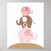 Jonge olifantenmeisjes poster (Voorkant)