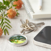 Jonge olijven in een bijkantoor sleutelhanger (Zijkant)