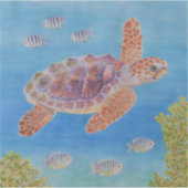 Jonge onechte karetschildpad sticker (Voorkant)