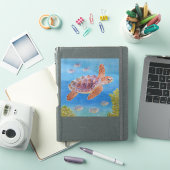 Jonge onechte karetschildpad sticker (iPad Cover)