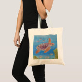 Jonge onechte karetschildpad tote bag (Voorkant (product))