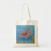 Jonge onechte karetschildpad tote bag (Voorkant)