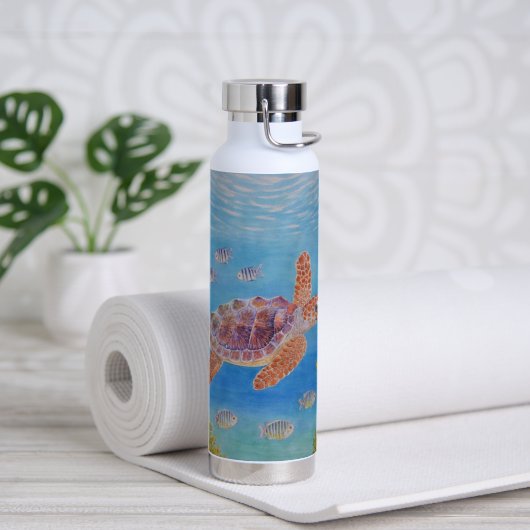 Jonge onechte karetschildpad waterfles (Yoga (Gedraaid) )