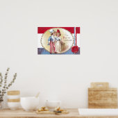 Jonge oom Sam Escorts Columbia op 4 juli Poster (Keuken)