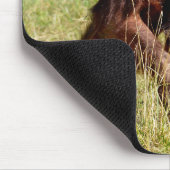 Jonge orang-oetan die op gras loopt muismat (Hoek)