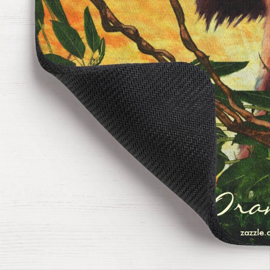 Jonge orang-oetan & Oerwoud Sunrise Art Mousepad Muismat (Hoek)