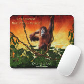 Jonge orang-oetan & Oerwoud Sunrise Art Mousepad Muismat (Met muis)
