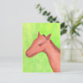 Jonge paarden waterverf schilderen briefkaarten (Staand voorkant)