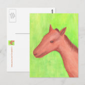 Jonge paarden waterverf schilderen briefkaarten (Voorkant / Achterkant)
