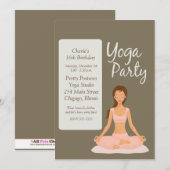 JONGE PARTIJ Birthday Oefening Uitnodiging tot uit (Voorkant / Achterkant)