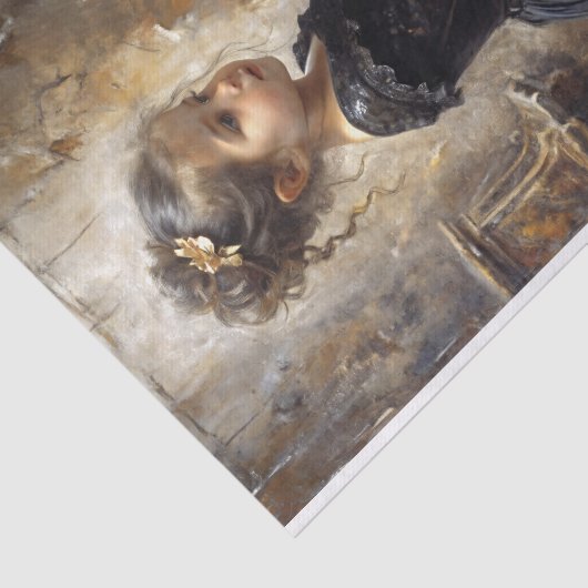 Jonge pianist Decoupage Tissuepapier (Detail)