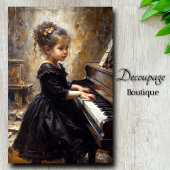 Jonge pianist Decoupage Tissuepapier
